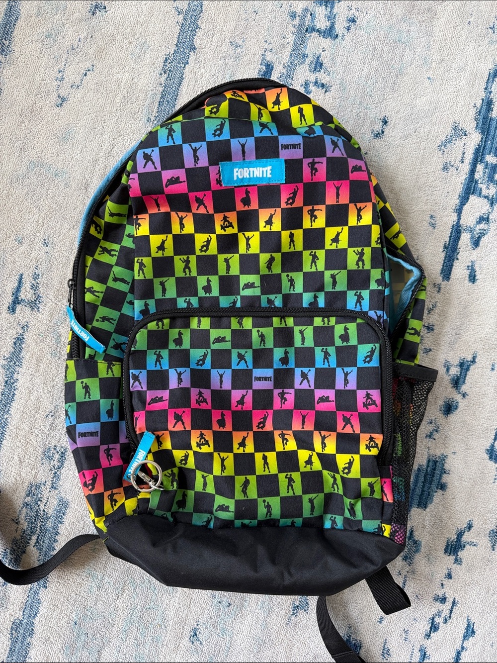 Fortnite Men's Rainbow Checkered Backpack - Multicolor